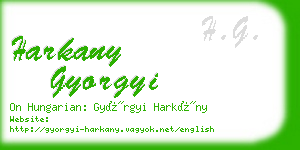 harkany gyorgyi business card